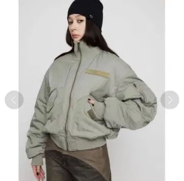 LAGUA GEM BIG POCKET MA-1 그레이 자켓