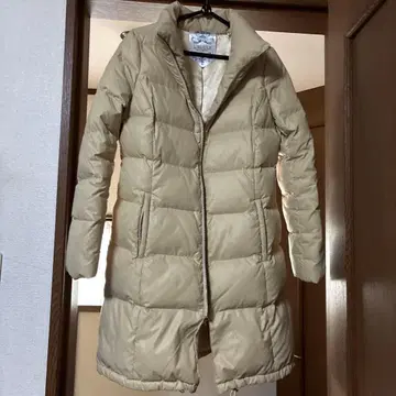 [ L'SULLY ] 베이지 롱 기장 다운 자켓