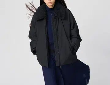 유니클로C 퍼프 테크 자켓 블랙 XXL