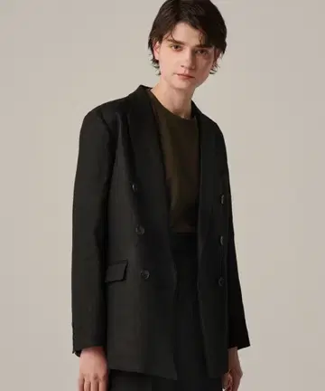 uncrave 헤링본 린넨 자켓