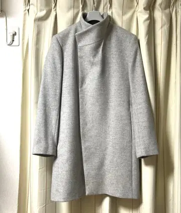 ZARA MAN 비대칭 코트 XL 라이트 그레이