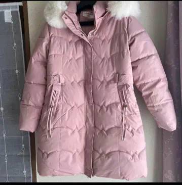 다운 코트 핑크 XL