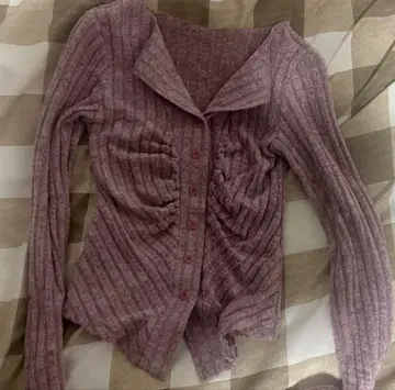 리브 퍼플 가디건