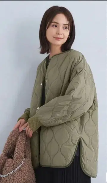 리버서블 퀼팅 블루종 워셔블 발수