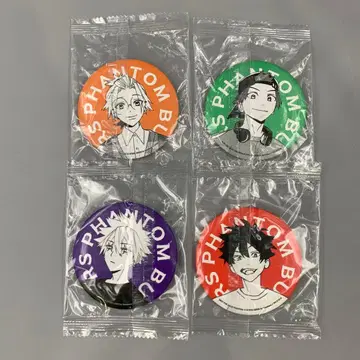 팬텀 버스터즈 1권 오프라인 특전 캔뱃지 4개 세트 한국 한정판