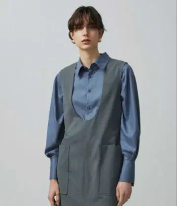 [ MIESROHE ] 이지케어 커브 디자인 빅 셔츠