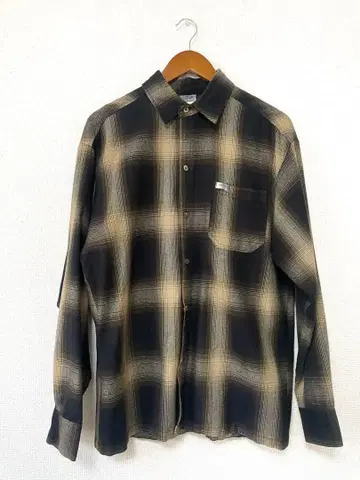 CALTOP 칼탑 옴브레 체크 셔츠 브라운 S