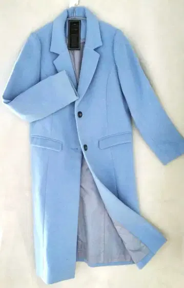 Lil nina 체스터 코트 롱 코트 M 블루