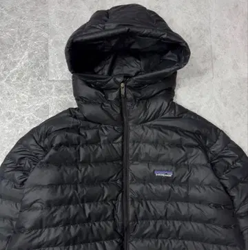 patagonia 다운 스웨터 후디 블랙 구스 다운 M
