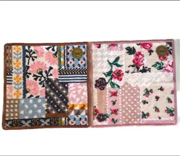 러브러리 & 페이러 새상품 패치워크 디자인 손수건 2개 세트