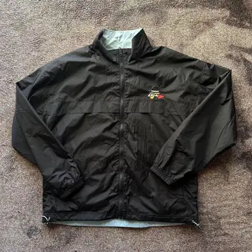 leftalone(레프트 얼론) 나일론 자켓 리버서블 블랙/스카이블루