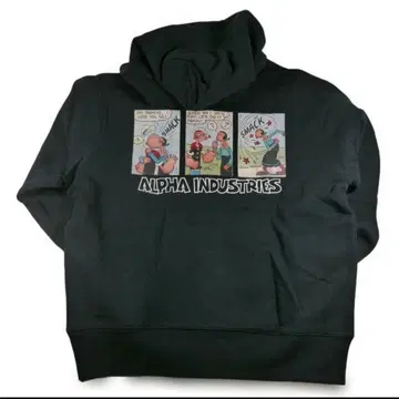 ALPHA INDUSTRIES 뽀빠이 코믹 후드티