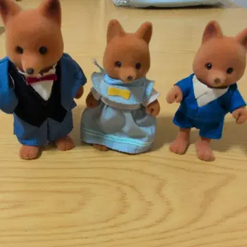 레트로 메이플타운 이야기 여우 가족 3체 세트