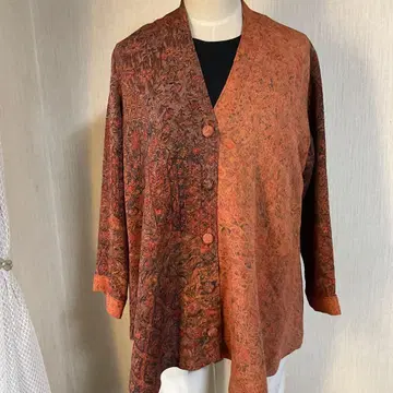 기모노 리메이크 코몬 기모노로 만든 가디건풍 블라우스