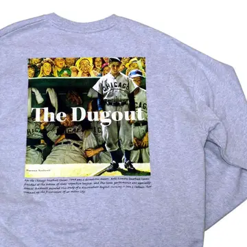 The Dugout 맨투맨 속기모 두꺼운 원단 그레이