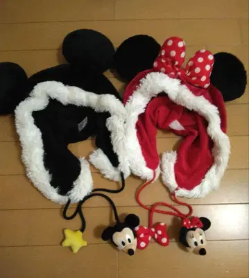 미키&미니 크리스마스 팬캡 디즈니랜드 모자 단종품