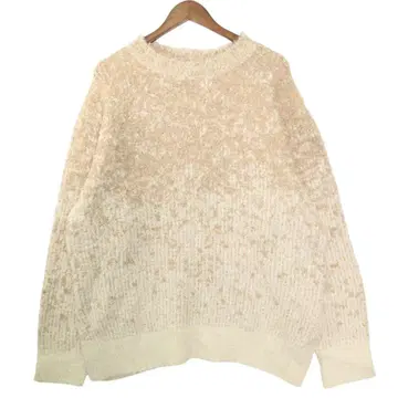 포근포근 니트 스웨터 긴팔 크림색