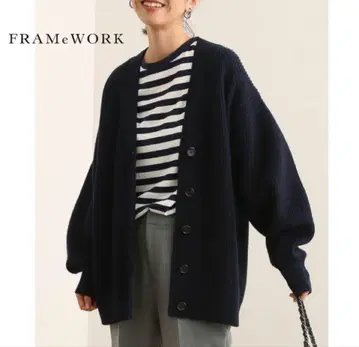 FRAMeWORK 프레임워크 골지 브이넥 가디건