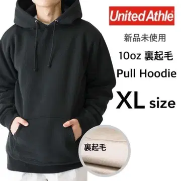 새상품 유나이티드 애슬레 10oz 풀오버 후드티 속기모 블랙 XL