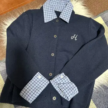 uenui 체크 셔츠 가디건