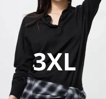 유니클로 메리노 폴로 스웨터 3XL 새상품 블랙