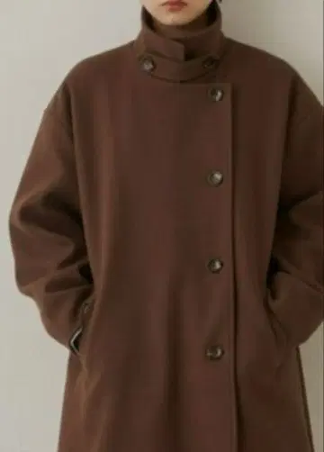 앤트마리스 스탠드 칼라 롱 코트