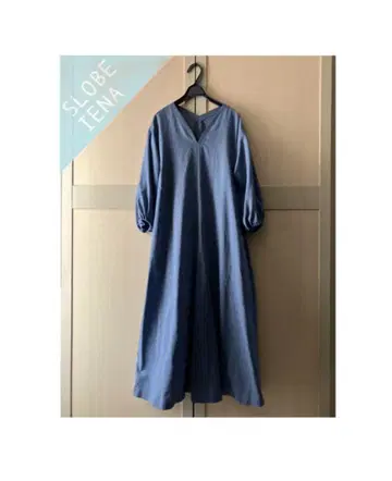 슬로브 이에나 린넨 혼방 뉴앙스 넥 원피스 *이너 없음