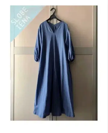 슬로브 이에나 린넨 혼방 뉴앙스 넥 원피스 *이너 없음