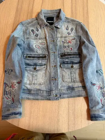 Desigual 자수 데님 자켓 L