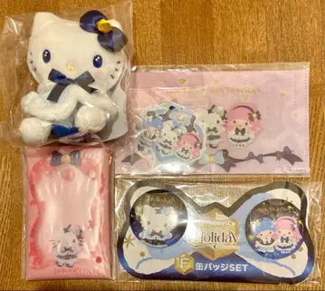 산리오 해피 복권 헬로키티 봉제 인형 참 멀티 케이스 캔뱃지