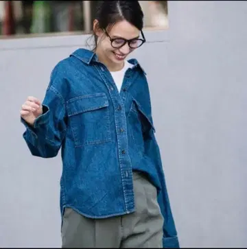 뮤닉 데님 오버 셔츠