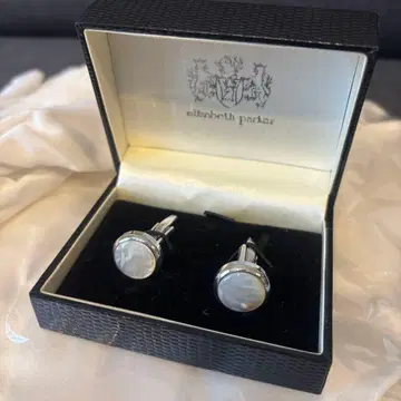 elizabeth parker 커프스 단추 실버 오팔풍 커프스 단추