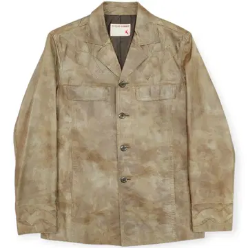 291295=HOMME 얼룩 염색 소가죽 카우하이드 가죽 자켓 Y2K