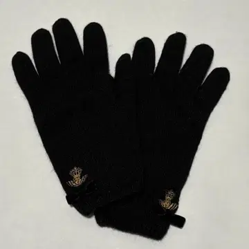Jane Marple 천사 로고 리본(블랙) 장갑
