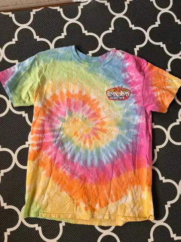 구제 의류 RON JON 티셔츠 타이다이 M 사이즈
