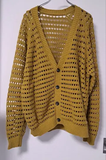 B:MING by BEAMS 메쉬 V 가디건 XL