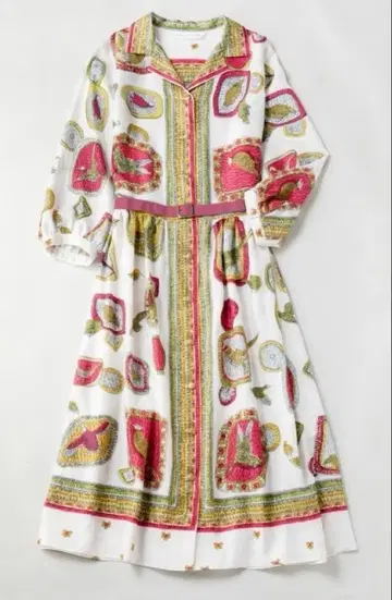 제인 마플 Bird's scarf Day Dress