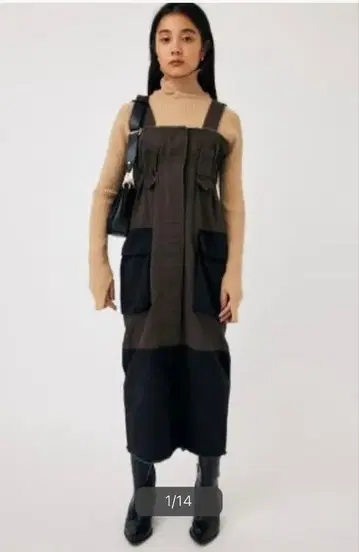 MOUSSY 패치 포켓 롱 드레스