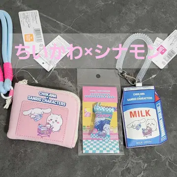 치이카와 산리오 시나몬 패스 케이스 지갑 과자 키링