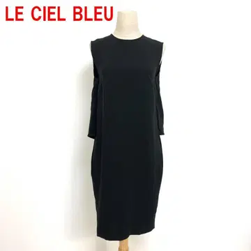 A6779 르쉘 블루 롱 원피스 슬리브리스 타이트 블랙 38