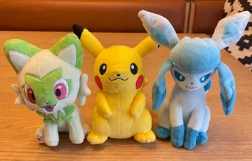 포켓몬 봉제 인형 세트 피카츄 글레이시아 냐오하