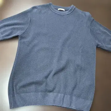 UNITED ARROWS 블루 크루넥 니트