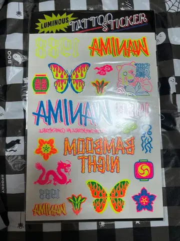 WANIMA BAMBOOM NIGHT 루미너스 타투 스티커 새상품