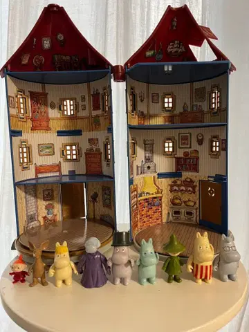 초레어 무민 피규어 세트 집 포함