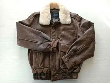 남성용 양가죽 브라운 가죽 퍼 자켓