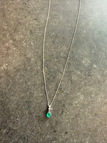 스타 주얼리 에메랄드 다이아몬드 플라티나 목걸이