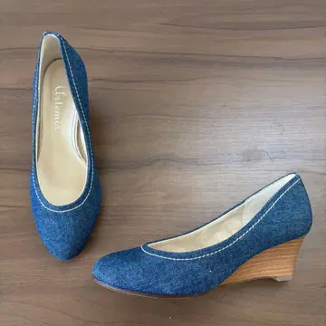 아르테미스 바이 다이애나 펌프스 웨지솔 데님 23.5cm