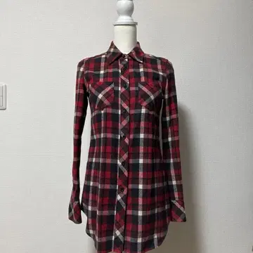 체크 무늬 긴팔 셔츠