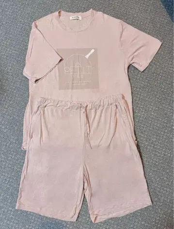 젤라또피케 HOMME 레이온 로고 T셔츠 하프 팬츠 세트