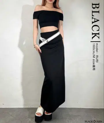 [ 택 포함 미개봉 새상품 ] BLACK QUEEN 롱 스커트 셋업